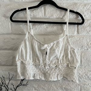 wild fable cropped peplum tank top